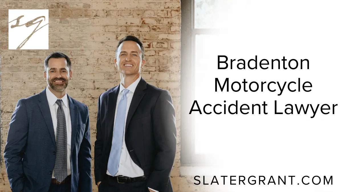 Motorcycle accidents can be devastating, often leading to severe injuries, overwhelming medical bills, and complicated insurance claims. If you or a loved one has been involved in a motorcycle crash in Bradenton, you need a Bradenton motorcycle accident lawyer who understands the unique challenges of these cases and can fight aggressively on your behalf. At Slater | Grant, we specialize in representing motorcycle accident victims, ensuring you receive the maximum compensation you deserve.