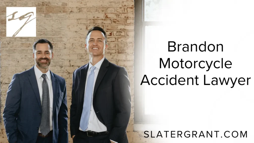 When a motorcycle accident happens in Brandon, Florida, the consequences can be devastating. At Slater | Grant, our Brandon motorcycle accident lawyer team understands the catastrophic toll these accidents take — physically, emotionally, and financially. We are committed to fighting for the justice and compensation you deserve. If you or a loved one has been injured in a motorcycle crash due to someone else’s negligence, complete the free case evaluation form or call us now at 813-995-6444 to take the first step toward justice.