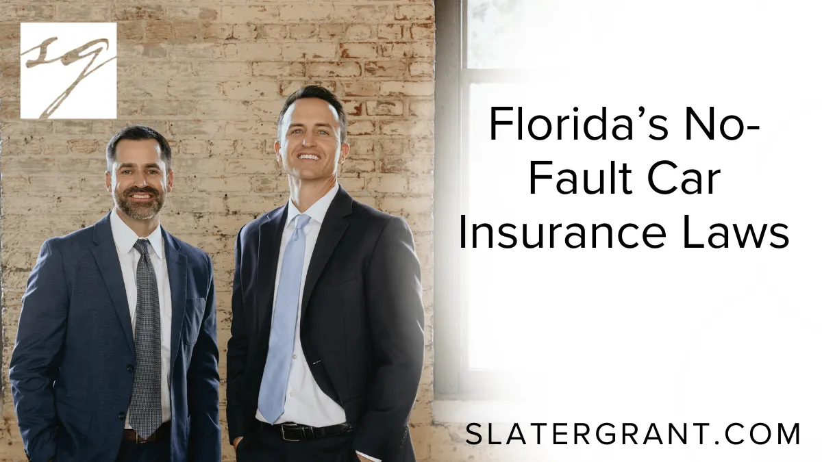Florida no-fault insurance is essential for every driver in the Sunshine State. At Slater | Grant, we are committed to guiding accident victims through the complexities of Florida’s unique auto insurance system. This comprehensive guide explains the key elements of Florida’s no-fault laws, how they affect your rights, and what steps to take after an accident to safeguard your interests.