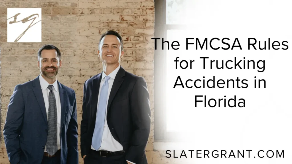When a devastating truck accident occurs on Florida roads, FMCSA regulations come into sharp focus. At Slater | Grant, we understand the complexity of these cases and how crucial it is to build a case rooted in the Federal Motor Carrier Safety Administration’s laws and requirements. Our Florida truck accident lawyers meticulously investigate each incident, ensuring full compliance or exposure of violations with FMCSA regulations truck accident Florida to protect our clients' rights and secure the compensation they deserve.