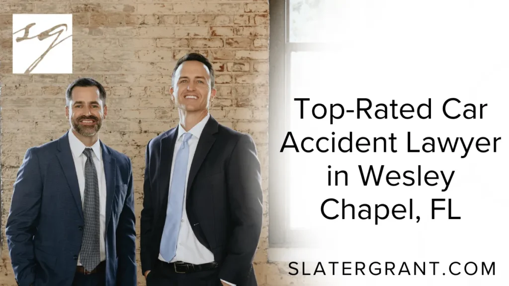 At Slater | Grant, we understand the overwhelming stress and life-altering consequences a car accident can bring. As a top-rated car accident lawyer Wesley Chapel firm, we fight relentlessly for justice on behalf of injured victims and their families. With deep roots in the Wesley Chapel community and an unwavering commitment to results, our legal team is here to provide skilled guidance and tenacious advocacy from the moment we take on your case.