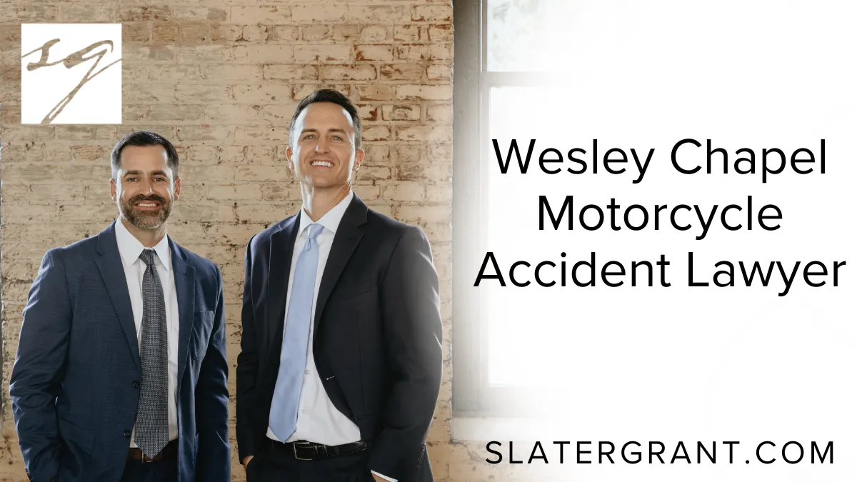If you or a loved one has been injured in a motorcycle crash, you need an experienced Wesley Chapel motorcycle accident lawyer on your side. At Slater | Grant, we are dedicated to protecting the rights of motorcyclists across Wesley Chapel. Our legal team has extensive experience representing victims of motorcycle accidents caused by negligent drivers, unsafe road conditions, or defective motorcycle parts.