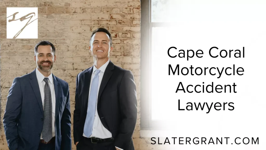 Motorcyclists are uniquely vulnerable on Florida's roads, and when a crash occurs, the consequences can be devastating. At Slater | Grant, our experienced Cape Coral motorcycle accident lawyers are committed to securing justice for riders and their families. With years of experience representing victims of negligent drivers, we know how to build strong claims that maximize compensation.