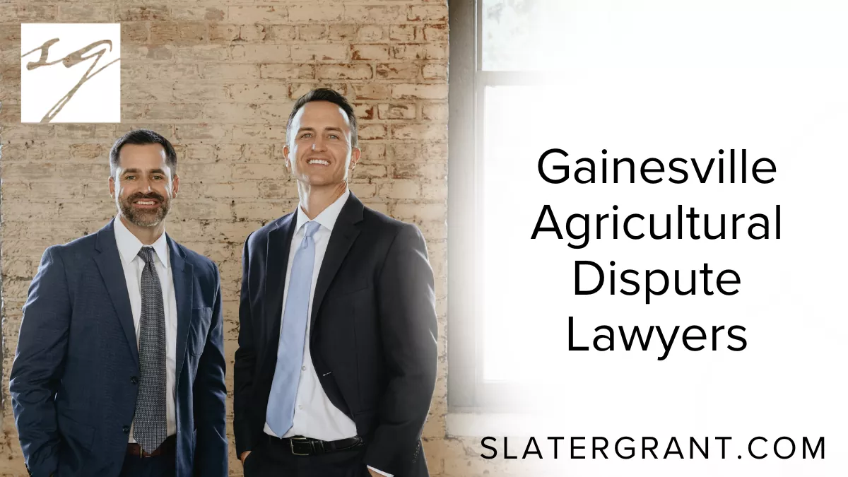 At Slater | Grant, we know that agriculture is not just an industry in Gainesville—it's a way of life. Florida's agricultural economy is one of the largest in the country, and with its success comes complex legal challenges. Disputes in the agricultural sector can be devastating to your operations, your land, and your financial security. That’s where our experienced Gainesville agricultural dispute lawyers come in.