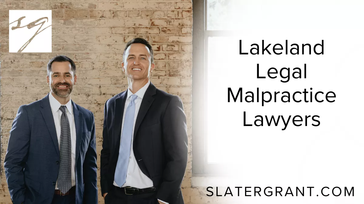 When clients place their trust in an attorney, they expect diligent, ethical representation. Unfortunately, some attorneys breach that trust, causing significant financial and emotional harm. At Slater | Grant, our Lakeland legal malpractice lawyers are committed to standing up for clients who have suffered due to an attorney’s negligence or misconduct.