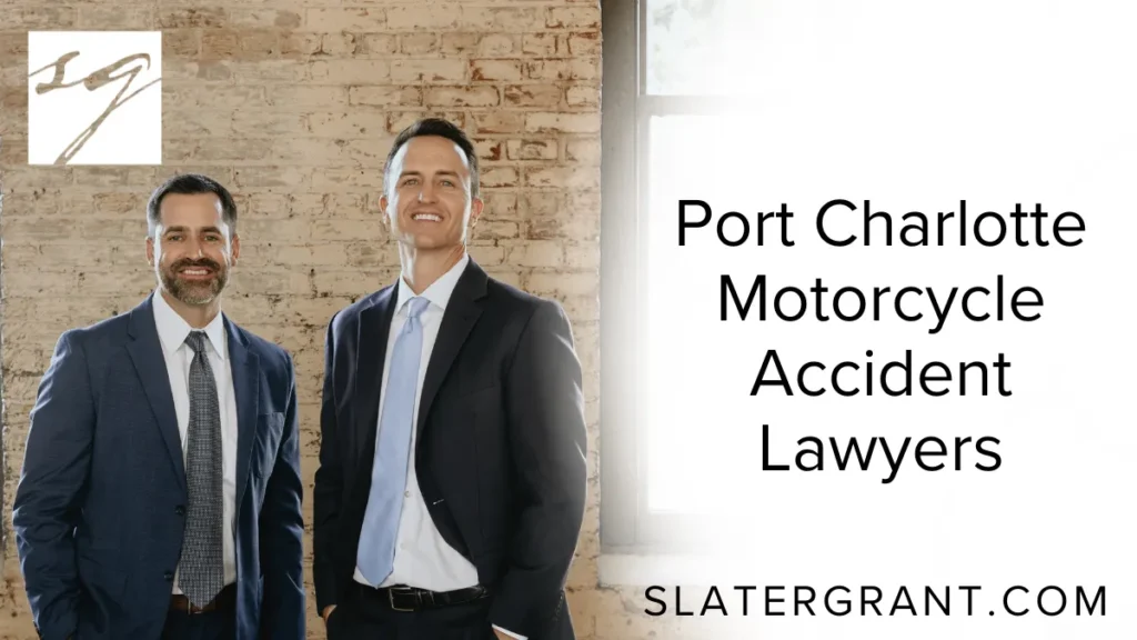 At Slater | Grant, our Port Charlotte motorcycle accident lawyers are dedicated to securing justice and maximum compensation for injured riders and their families. Motorcycle accidents often lead to catastrophic injuries, long-term medical expenses, and emotional trauma. We are relentless in our mission to hold negligent drivers, reckless commercial operators, and insurance companies accountable for the harm they cause. With a proven track record of results and a reputation for aggressive legal advocacy, we stand ready to protect your rights and recover every dollar you deserve.