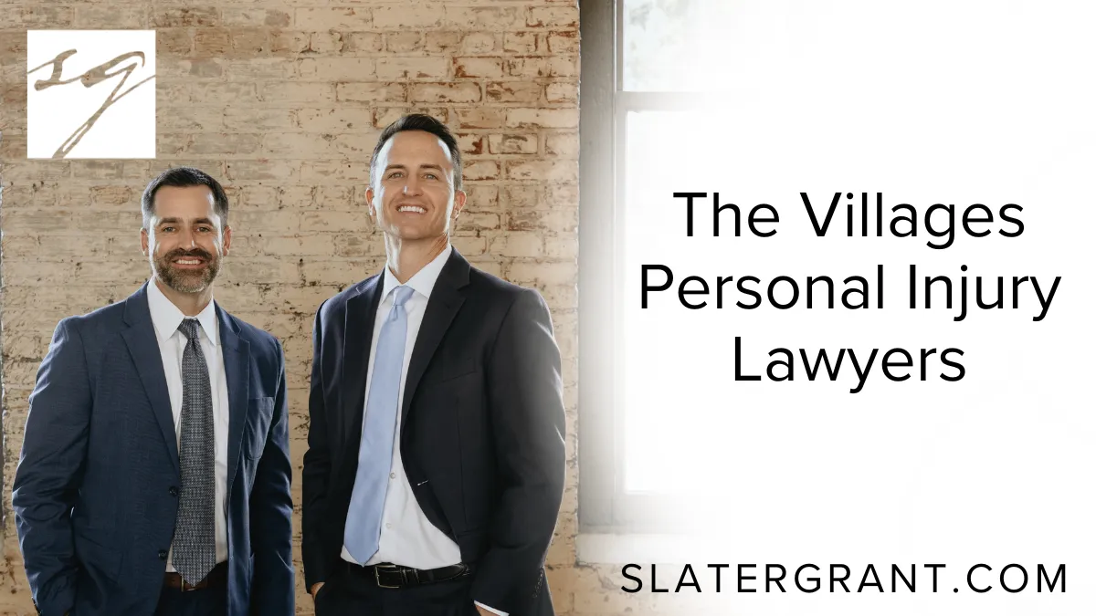 If you or a loved one has been seriously injured in an accident in The Villages, Florida, you need aggressive, experienced legal representation. At Slater | Grant, our team of The Villages personal injury lawyers is dedicated to fighting for the compensation you deserve. We proudly serve clients throughout Sumter County and the surrounding areas, holding negligent parties and insurance companies accountable.
