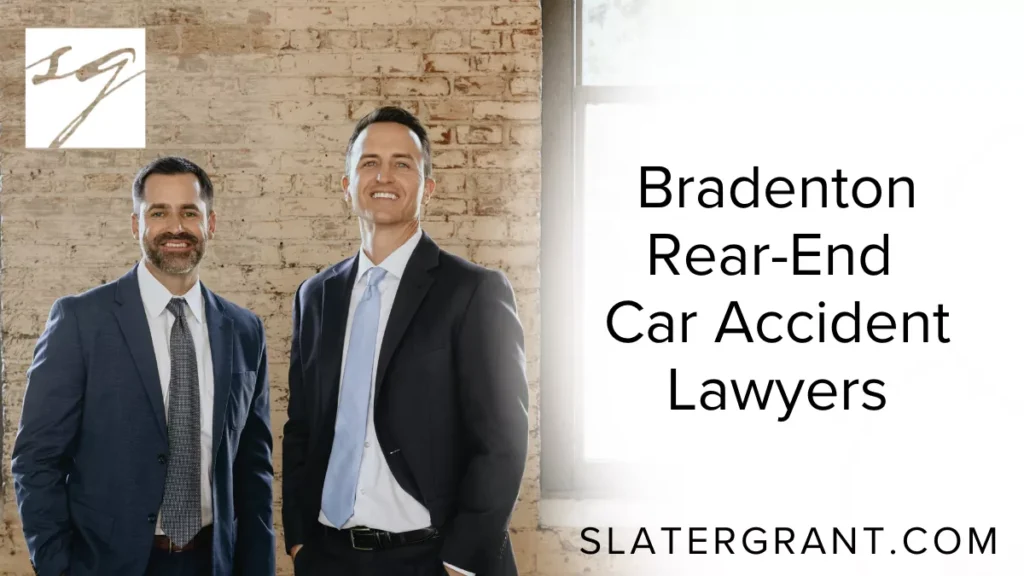 Rear-end collisions are one of the most common types of car accidents in Florida, yet they can leave victims facing serious injuries, mounting medical bills, and significant emotional distress. If you’ve been involved in such an accident, having experienced Bradenton rear-end car accident lawyers on your side can make the difference between a minimal settlement and the full compensation you deserve. At Slater | Grant, we are dedicated to fighting for your rights and ensuring negligent drivers are held accountable.