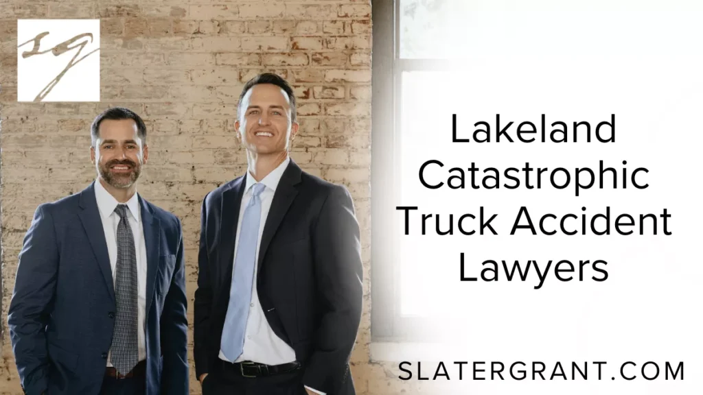 When a truck accident occurs in Lakeland, the consequences can be devastating both physically and emotionally. The Lakeland catastrophic truck accident lawyers at Slater | Grant are dedicated to providing legal support to victims of serious accidents, ensuring they receive the compensation they deserve. Our team has extensive experience representing clients who face catastrophic injuries and significant losses due to truck accidents.