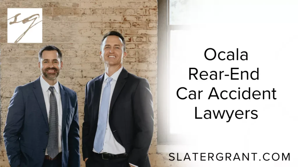 When a rear-end collision happens, it can turn your life upside down in seconds. These crashes are among the most common types of car accidents in Florida, but that does not make them any less devastating. Victims often face serious injuries, mounting medical bills, and uncertainty about the future. At Slater | Grant, our Ocala rear-end car accident lawyers are dedicated to helping victims recover the full compensation they deserve.