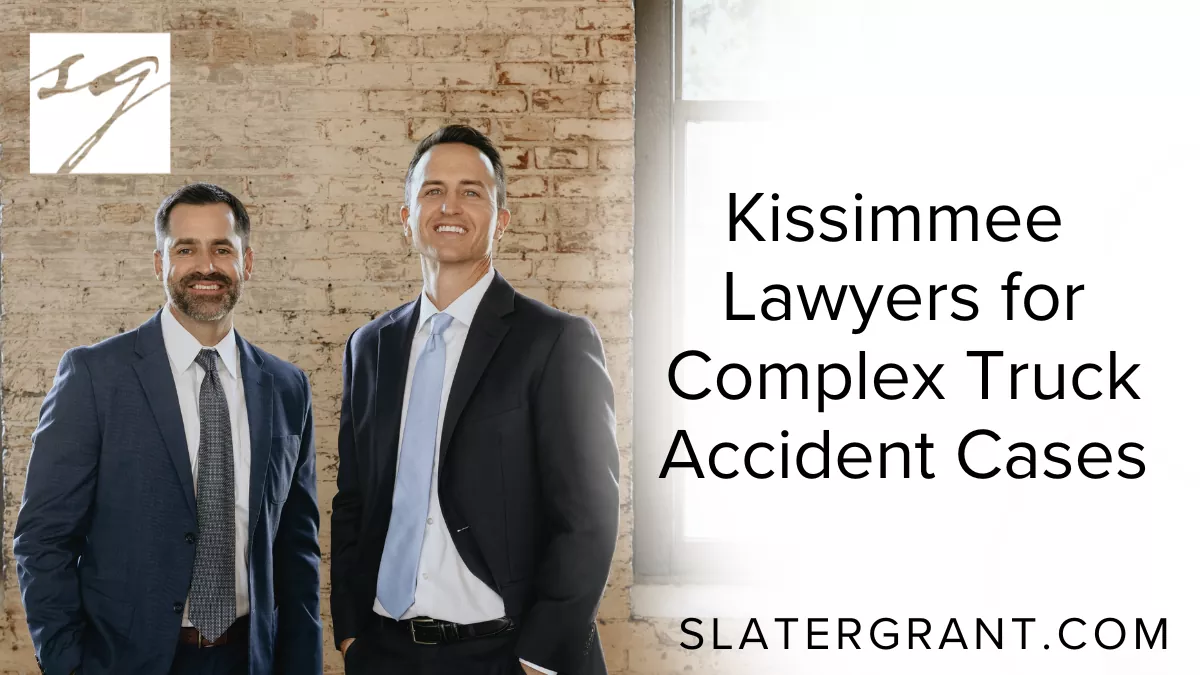 When it comes to handling severe and complicated truck accident cases in Kissimmee, victims need experienced legal advocates who can navigate the intricacies of the law while fighting for maximum compensation. At Slater | Grant, our Kissimmee complex truck accident lawyers have the expertise, resources, and dedication required to handle cases involving catastrophic injuries, property damage, and insurance disputes. We recognize the physical, emotional, and financial challenges that come with truck accidents, and our mission is to provide personalized guidance and aggressive representation for every client.