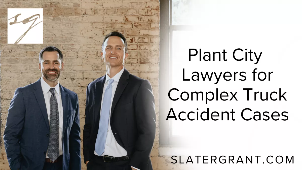 Truck accidents in Plant City can cause life-altering injuries, overwhelming medical bills, and lasting emotional trauma. When a collision involves a commercial truck or 18-wheeler, the legal issues become significantly more complicated than a typical car accident case. The Plant City complex truck accident lawyers at Slater | Grant provide aggressive representation to help you secure the compensation you deserve.
