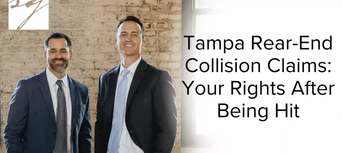Tampa Rear-End Collision Claims Your Rights After Being Hit Rear-end collisions are among the most common types of car accidents in Tampa, often occurring on busy roadways such as I-275, the Selmon Expressway, Dale Mabry Highway, and various high-traffic intersections throughout Hillsborough County. While many people assume rear-end crashes are “minor,” the truth is that they frequently cause serious injuries—some of which may not fully develop until days or weeks later.